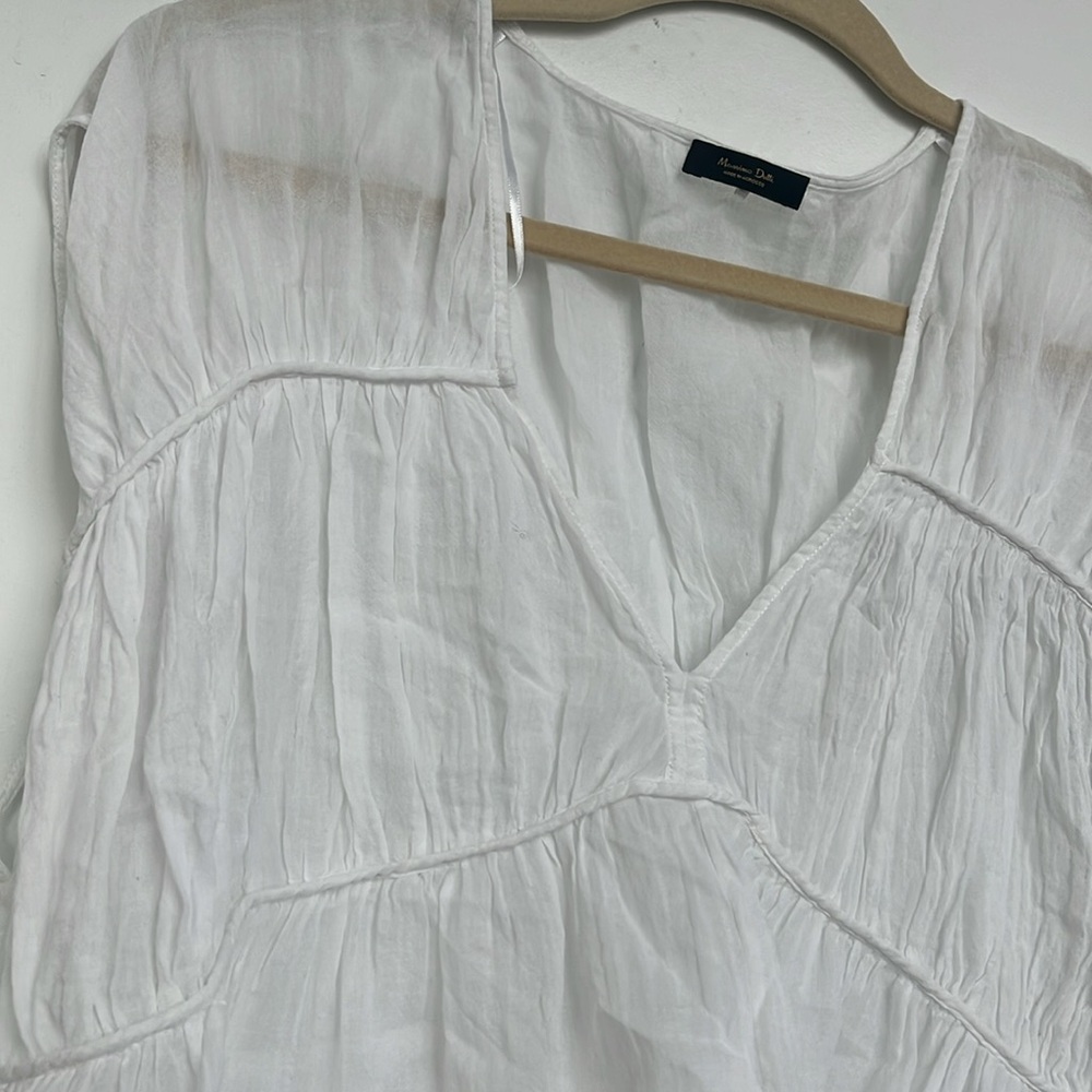 Massimo Dutti Cotton Voile Blouse - Picture 5 of 10